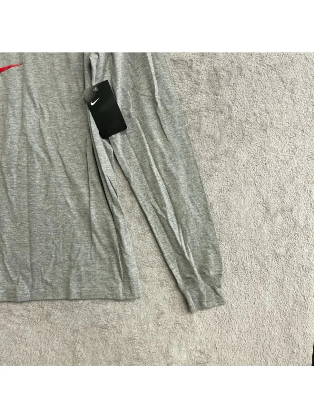 Nike Men's M Bradley Braves Gray Long Sleeve Shirt 20% Polyester P0264